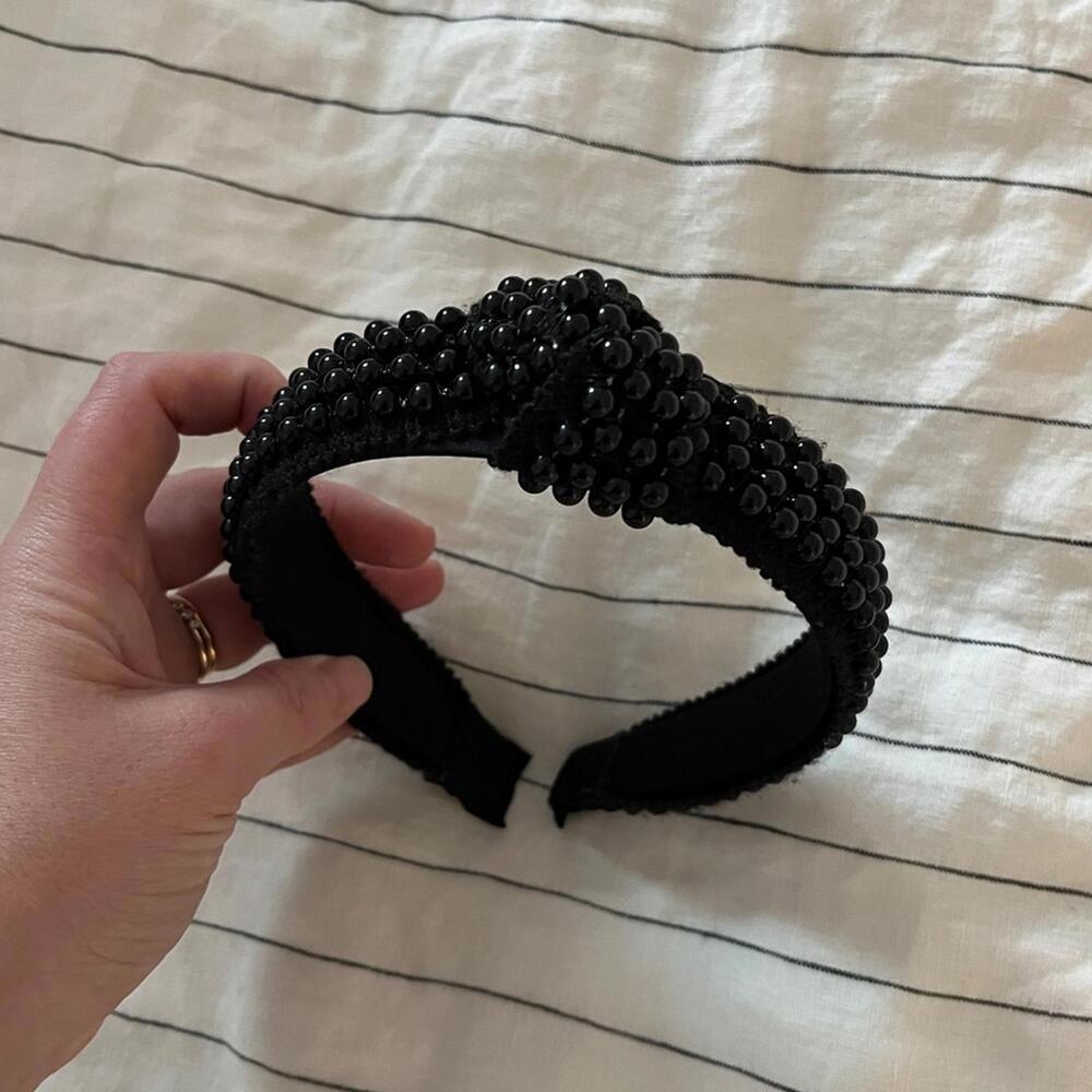 Black beaded headband